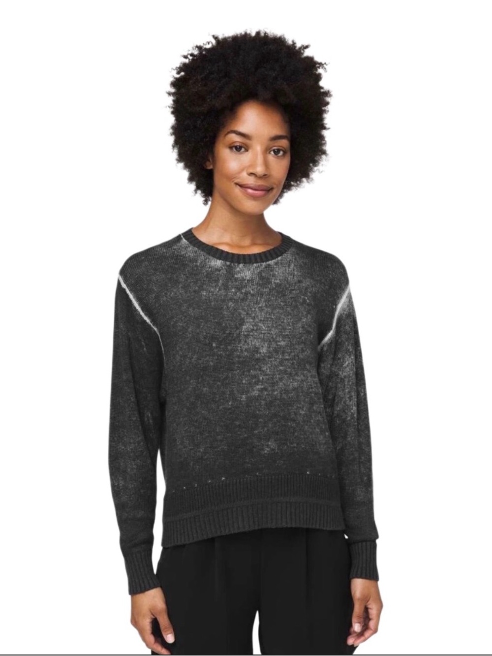 Lululemon Hazy Day Sweater (Black/ Alpine White) - Size M